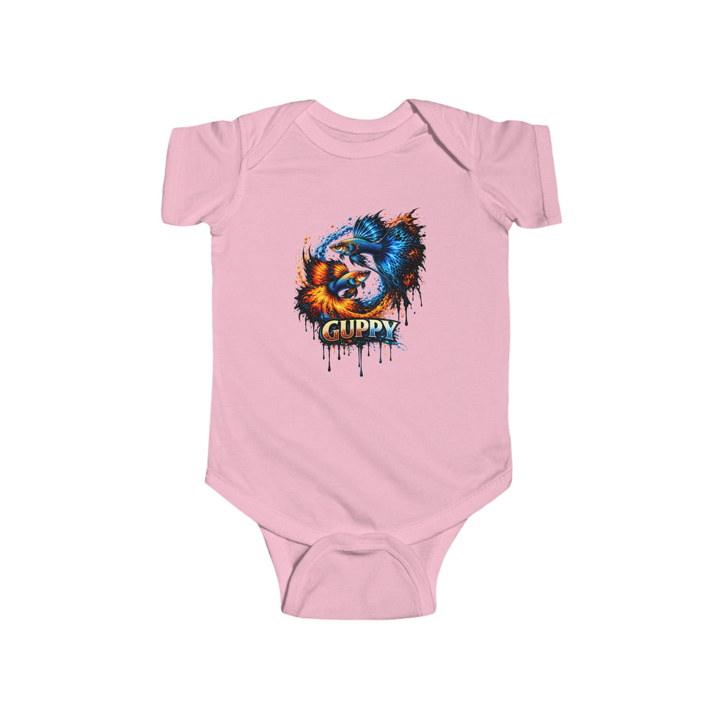 Fire & Ice Guppy – Infant "Neon Flare" Cotton Bodysuit