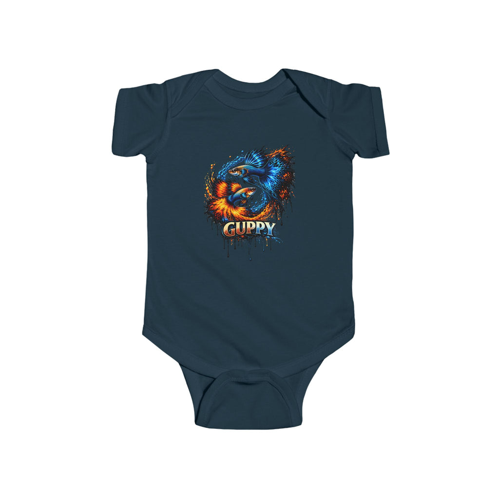 Fire & Ice Guppy – Infant "Neon Flare" Cotton Bodysuit