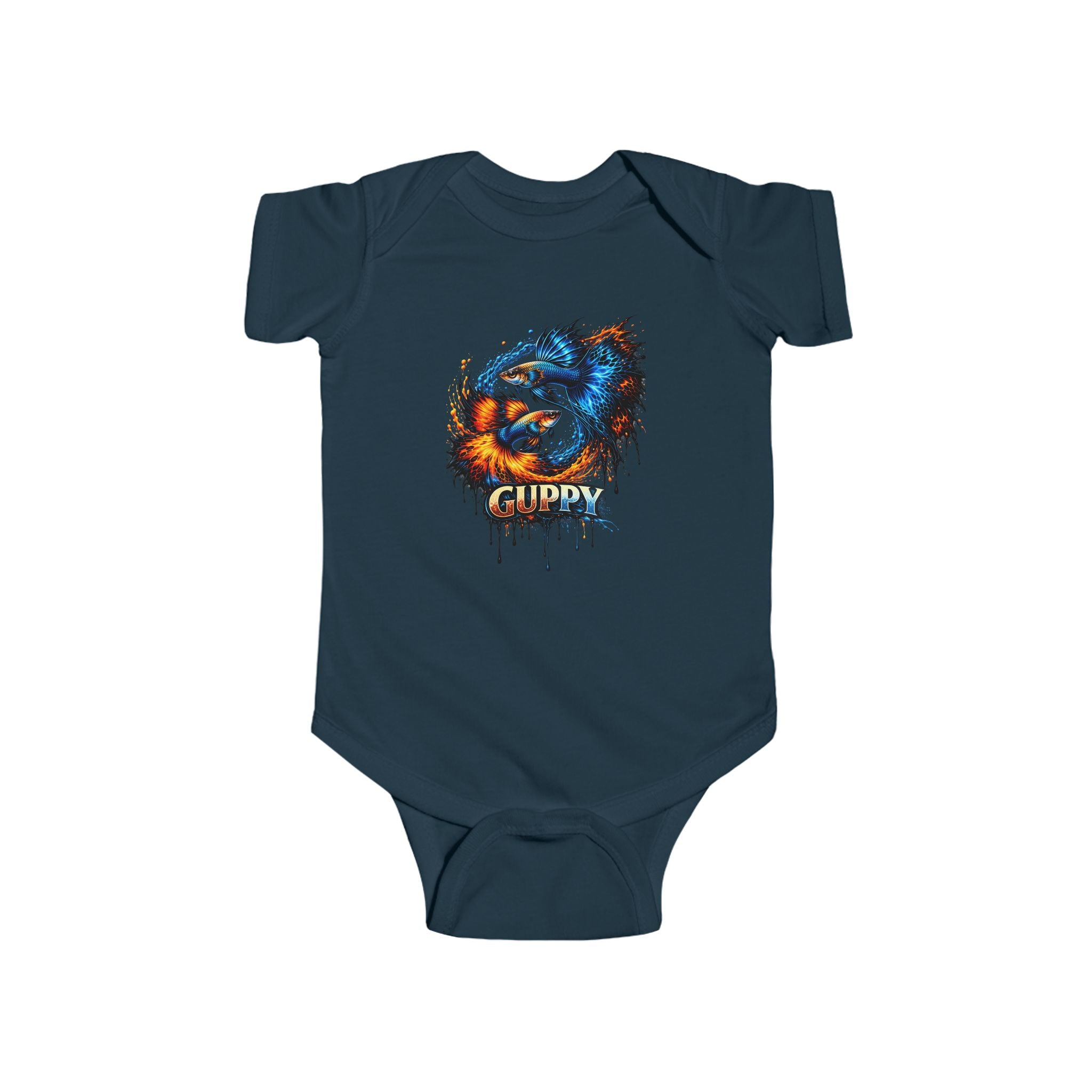 Fire & Ice Guppy – Infant "Neon Flare" Cotton Bodysuit
