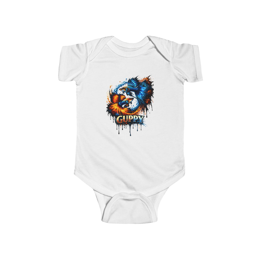 Fire & Ice Guppy – Infant "Neon Flare" Cotton Bodysuit