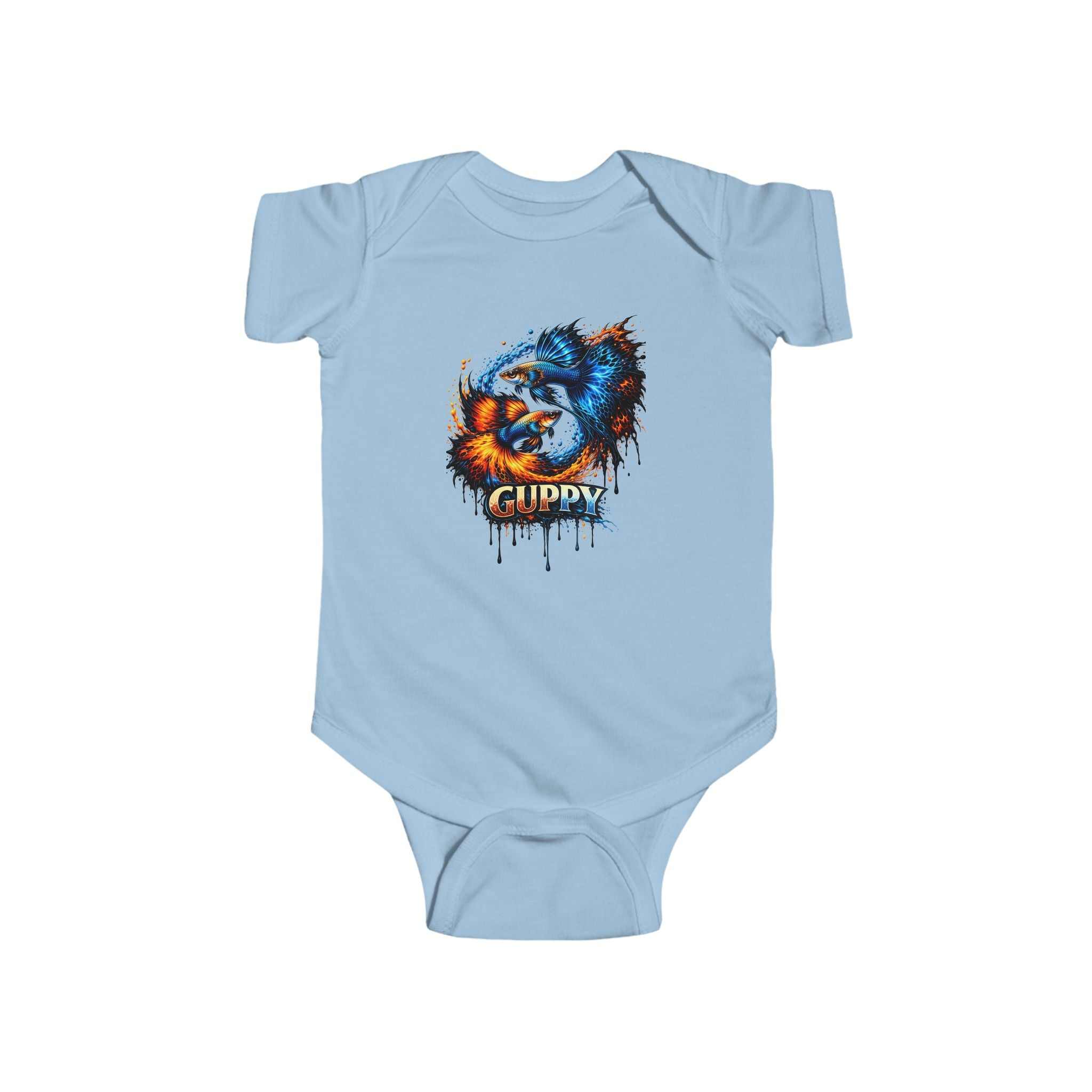 Fire & Ice Guppy – Infant "Neon Flare" Cotton Bodysuit