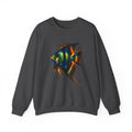 Angelfish Graphic Sweatshirt — Colorful Tropical Fish Crewneck