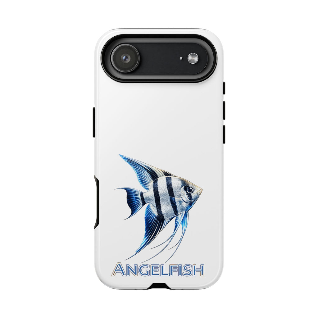Angelfish Tough Phone Case – Durable Protective Case with Blue Tropical Fish Design