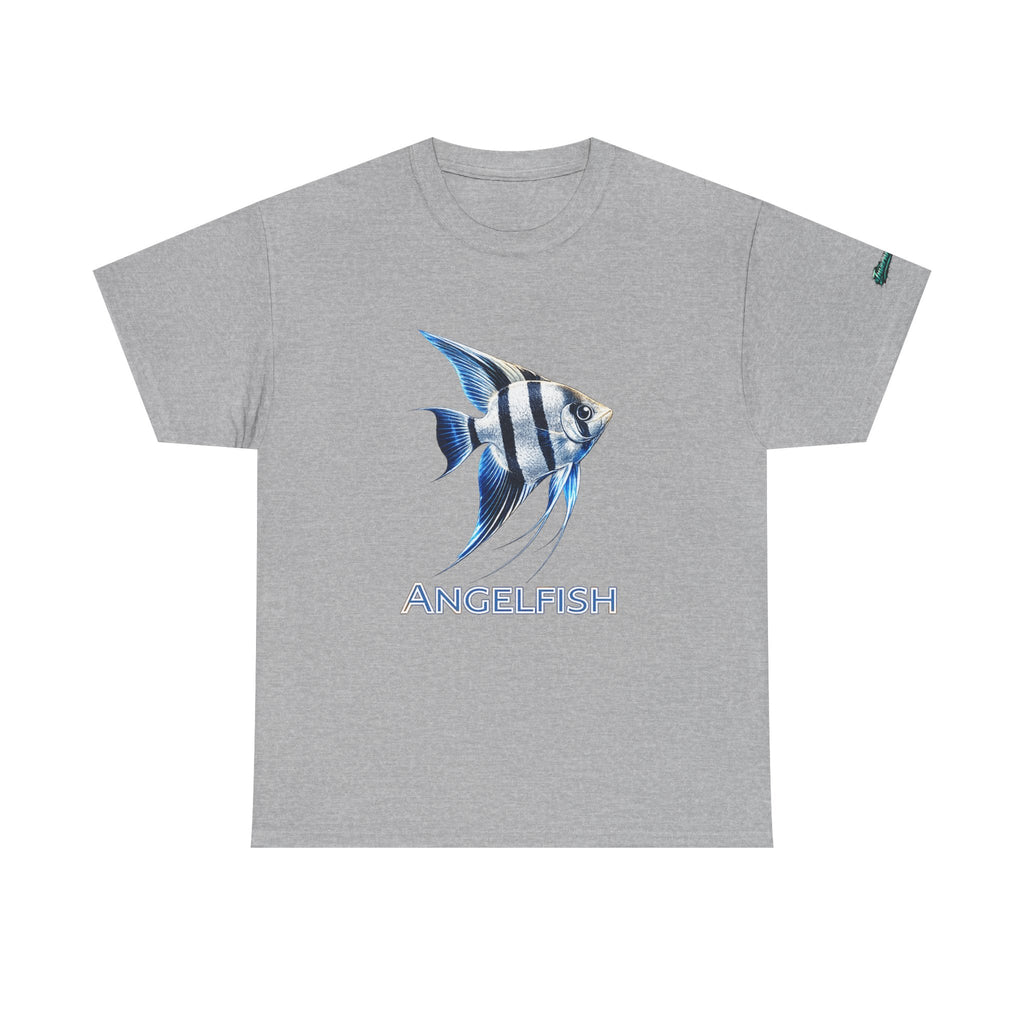 Angelfish Graphic Tee — Blue Tropical Fish Shirt