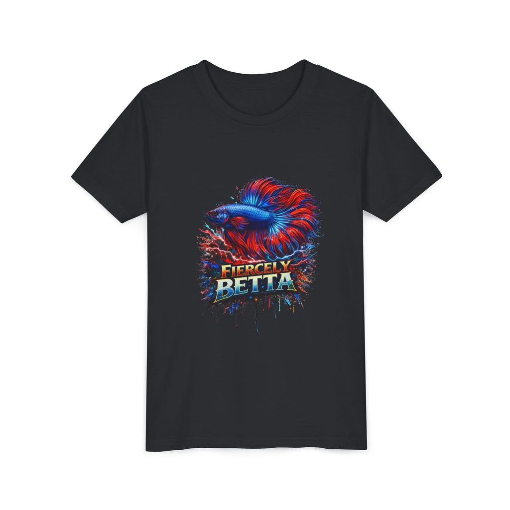 Fiercely Betta Youth Tee - Colorful Betta Fish Graphic Shirt