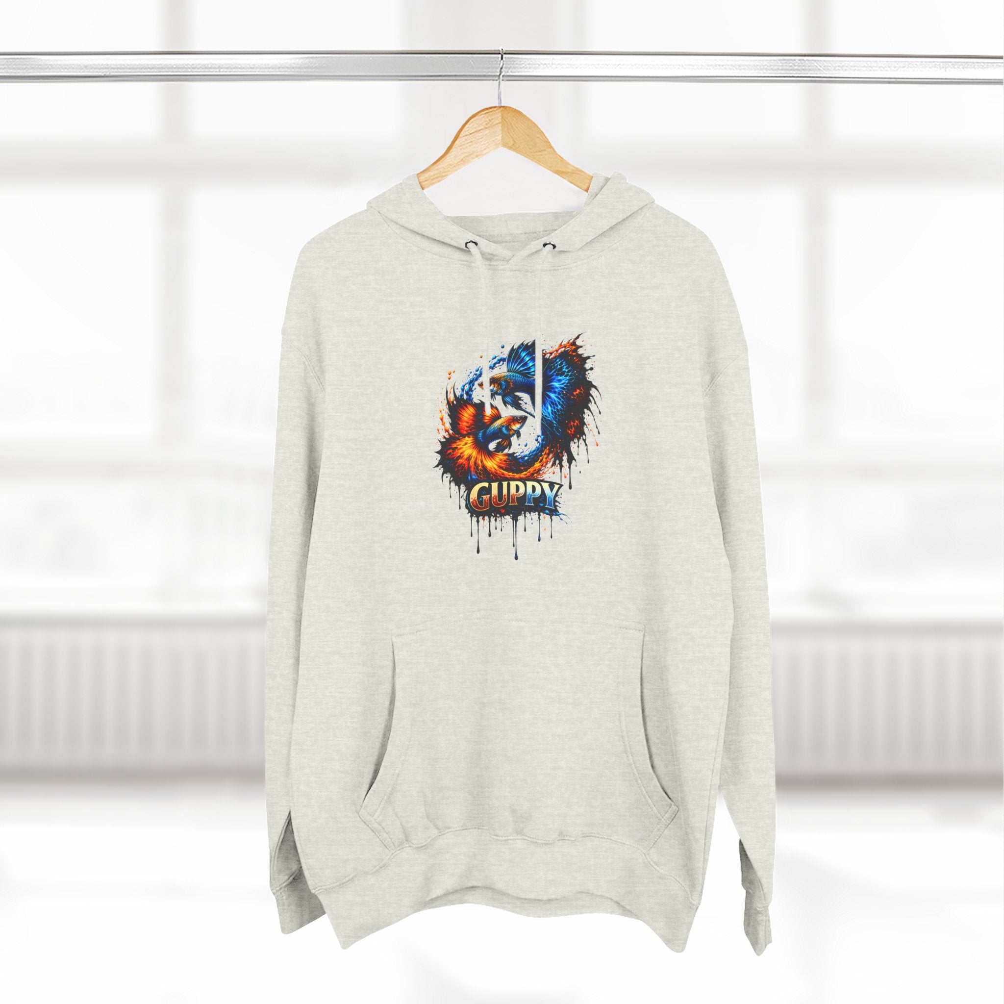 Fire & Ice Guppy – Premium Three-Panel Fleece Hoodie