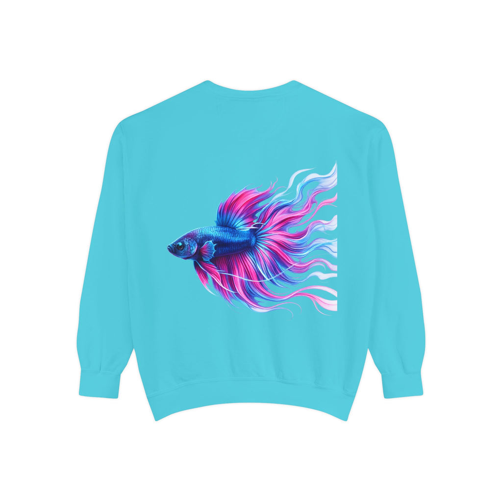 Betta Bliss Sweatshirt — Colorful Betta Fish Graphic Crewneck