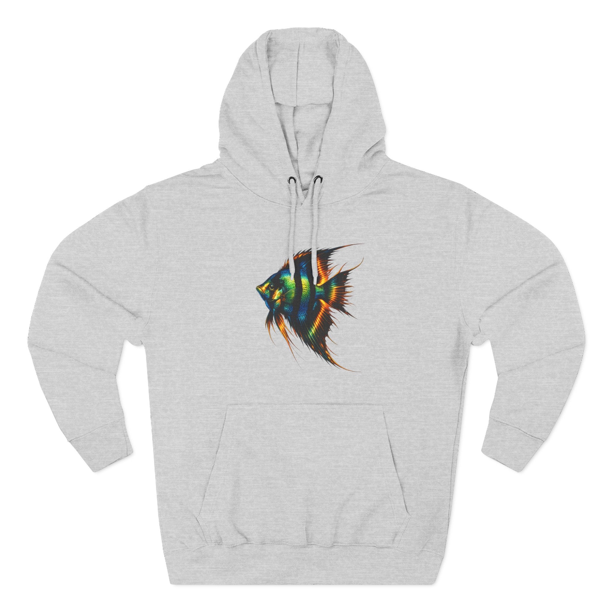 Angelfish Watercolor Hoodie – Colorful Aquarium Fish Graphic Fleece Pullover