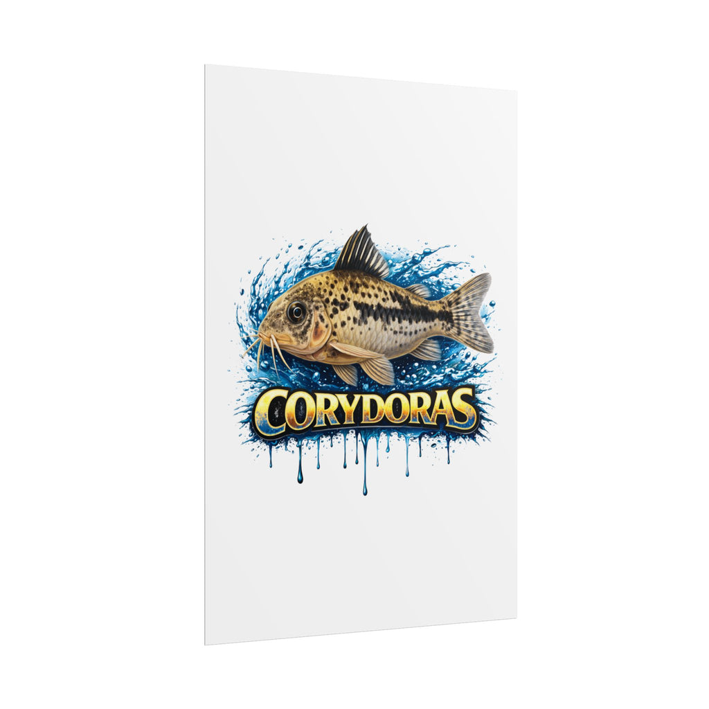 Corydoras Aquarium Fish Poster — Rolled Decorative Wall Art for Fishkeepers