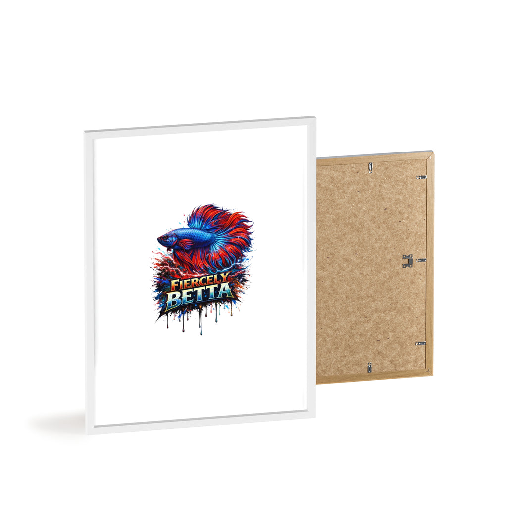 Fiercely Betta Framed Poster — Colorful Betta Fish Wall Art