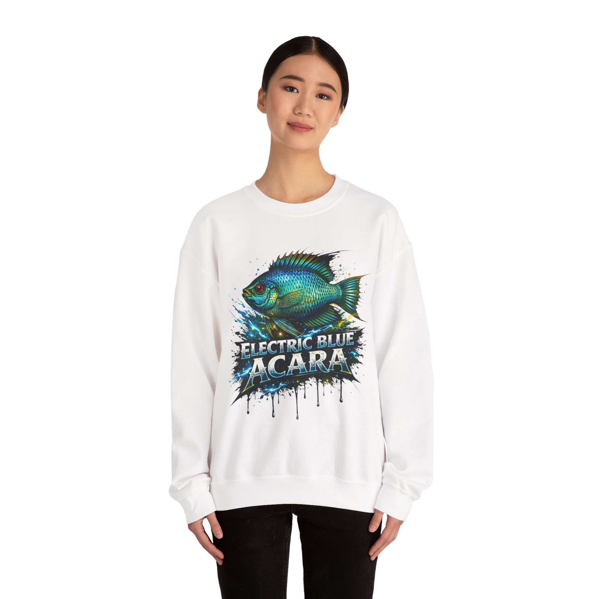 Electric Blue Acara – Heavy Blend™ Crewneck Sweatshirt