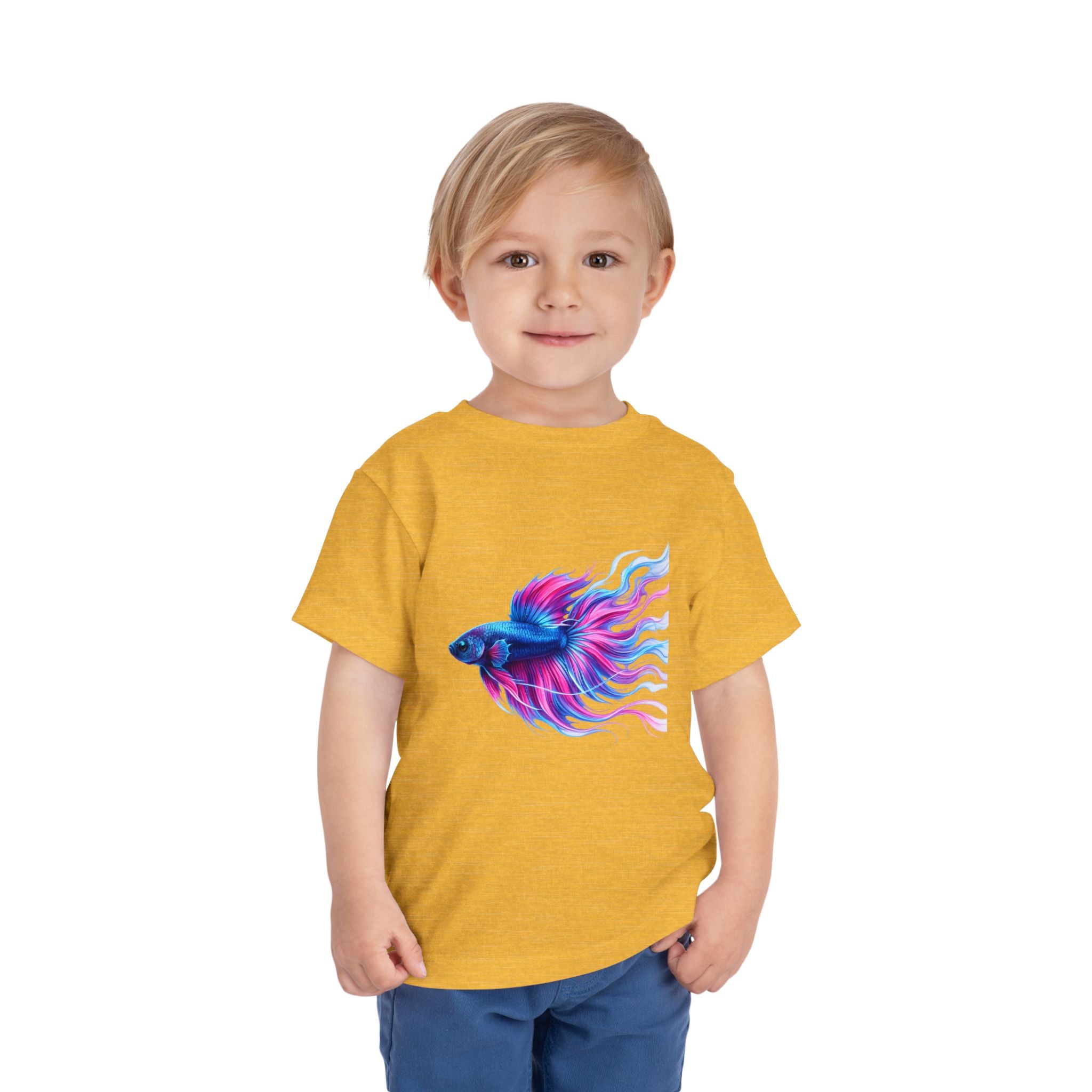 Toddler Tee — Colorful Betta Fish Graphic Kids Shirt