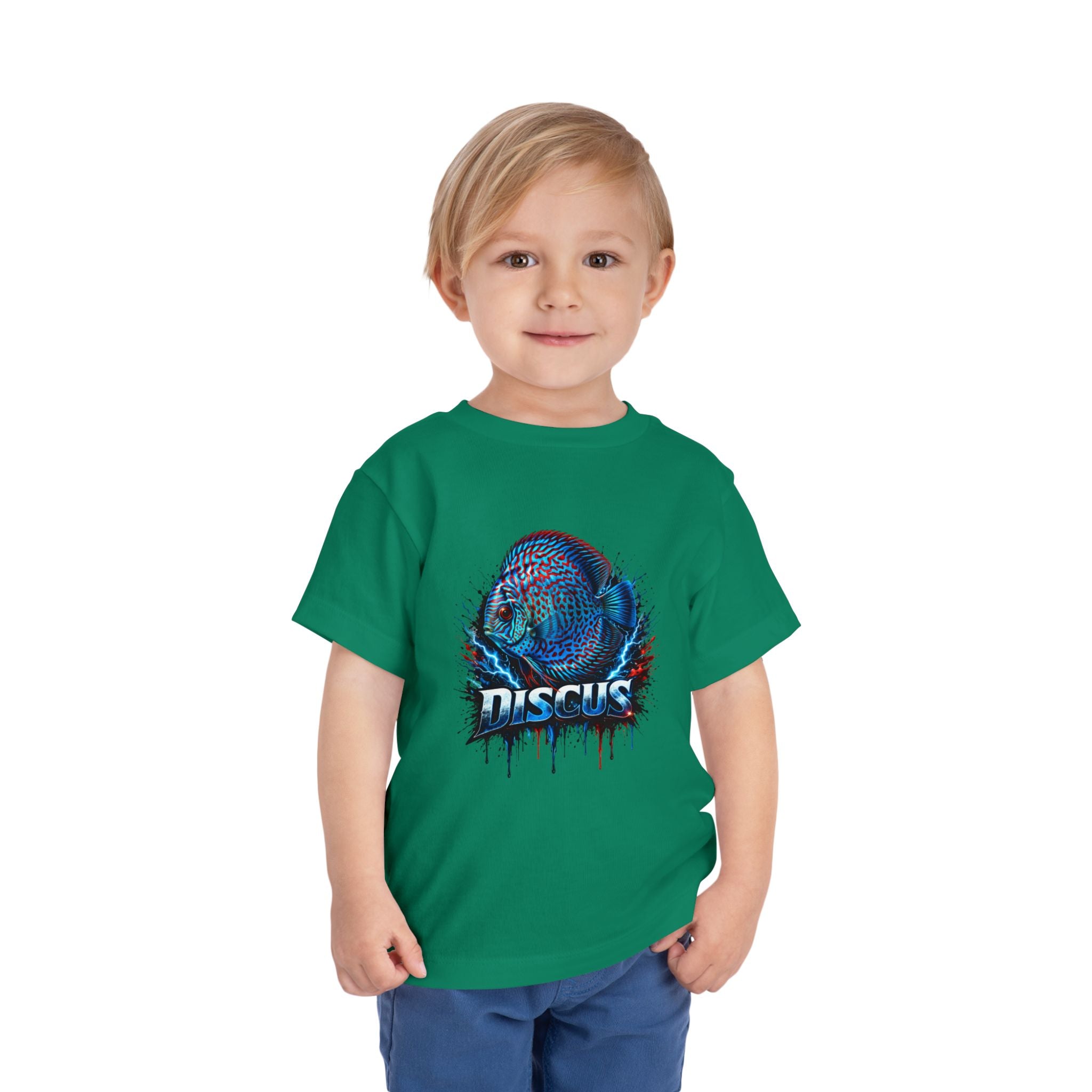Toddler Tee - Colorful Discus Fish Graphic "Discus"