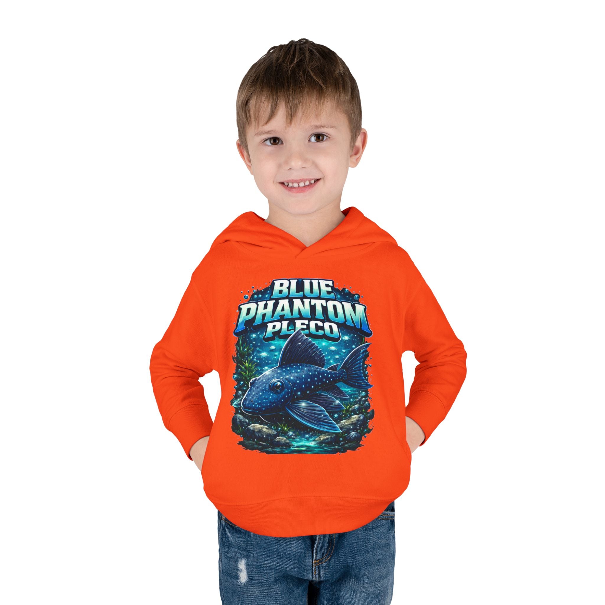 Toddler Hoodie — 'Blue Phantom Pleco' Cute Aquarium Fish Pullover