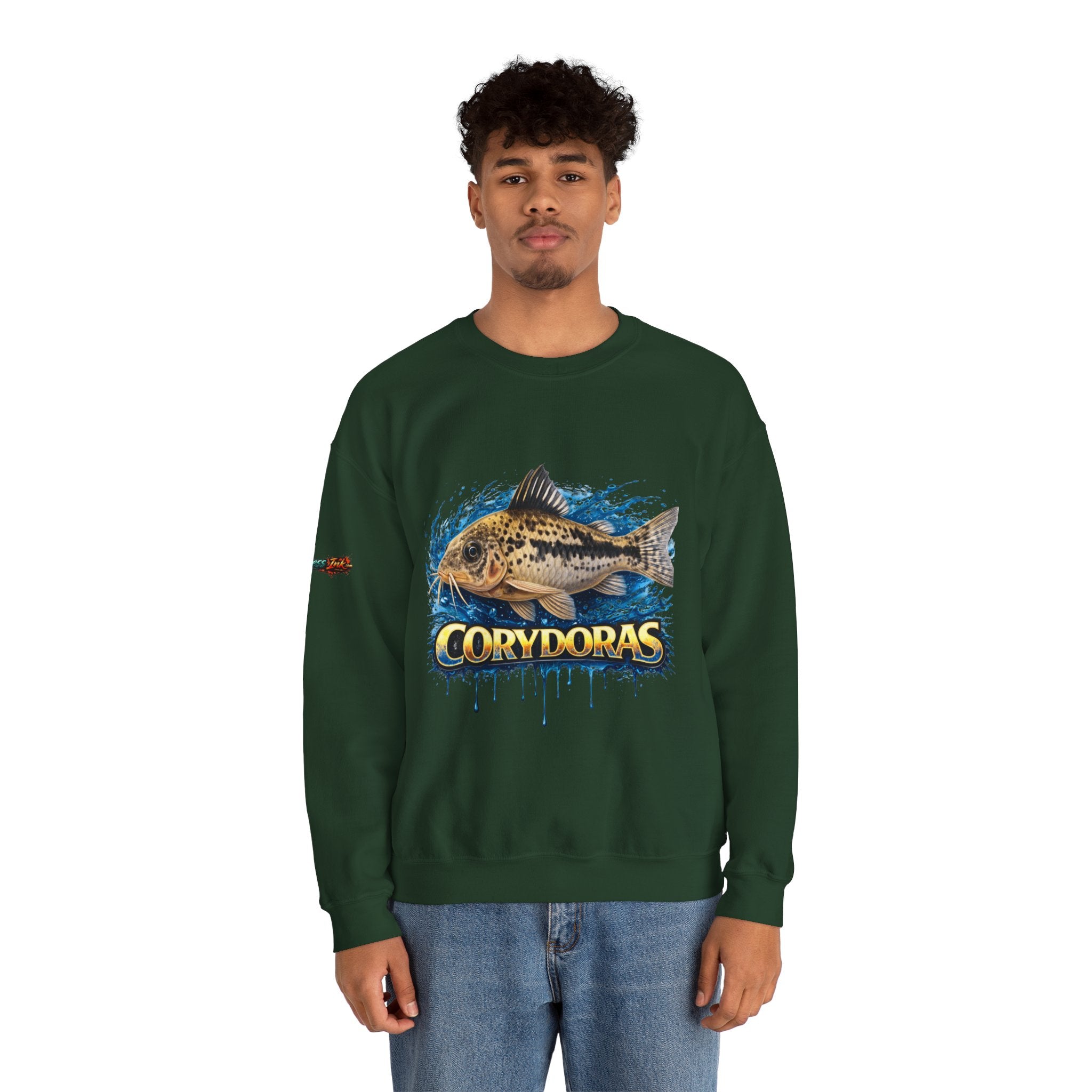 Peppered Corydoras Fish Crewneck Sweatshirt – Aquatic Aquarium Lover Tee