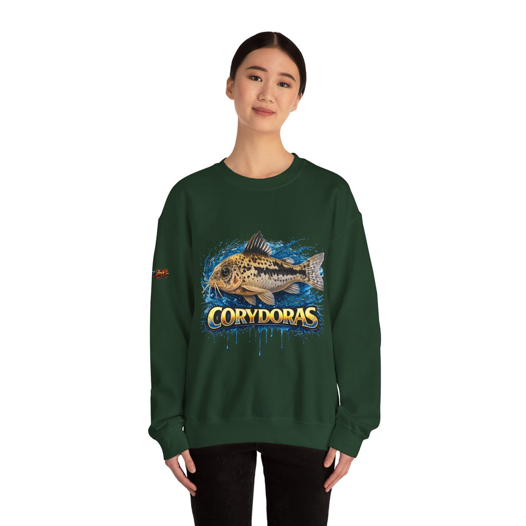 Peppered Corydoras Fish Crewneck Sweatshirt – Aquatic Aquarium Lover Tee