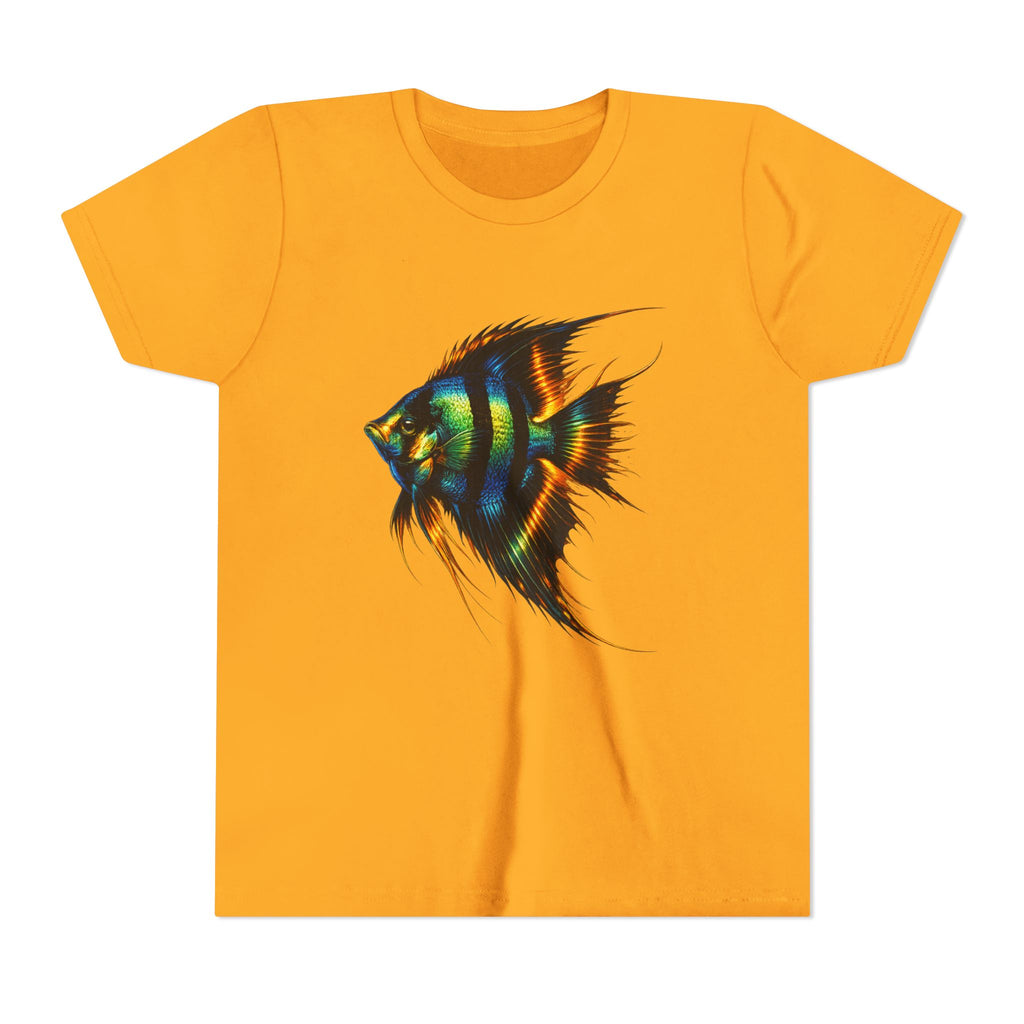 Angelfish Youth Tee – Colorful Aquarium Fish Graphic Shirt for Kids