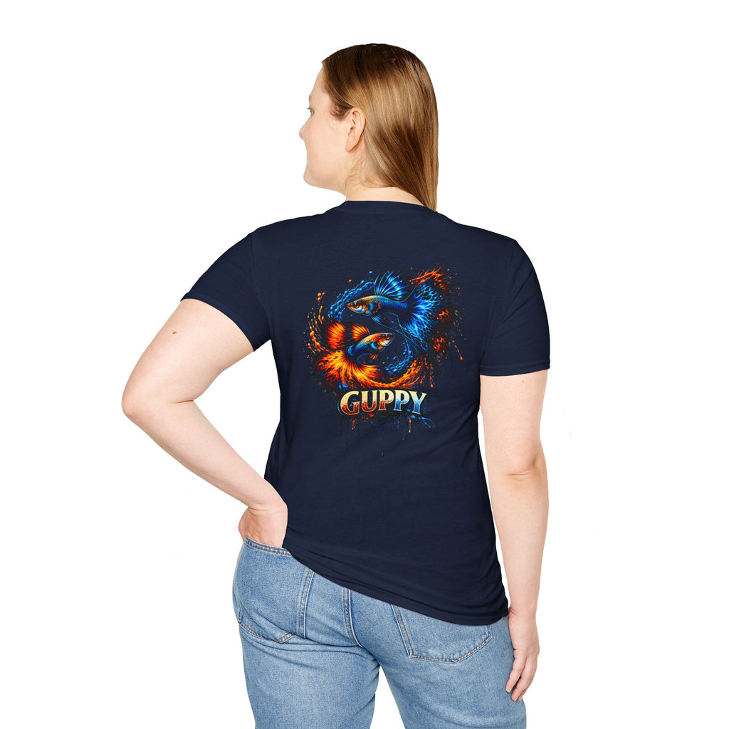 Guppy Fish T-Shirt — Vibrant Watercolor Drip Graphic Tee