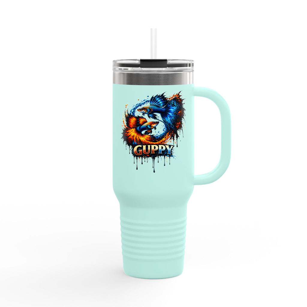 Fire & Ice Guppy – "Neon Flare" 40oz Insulated Travel Mug