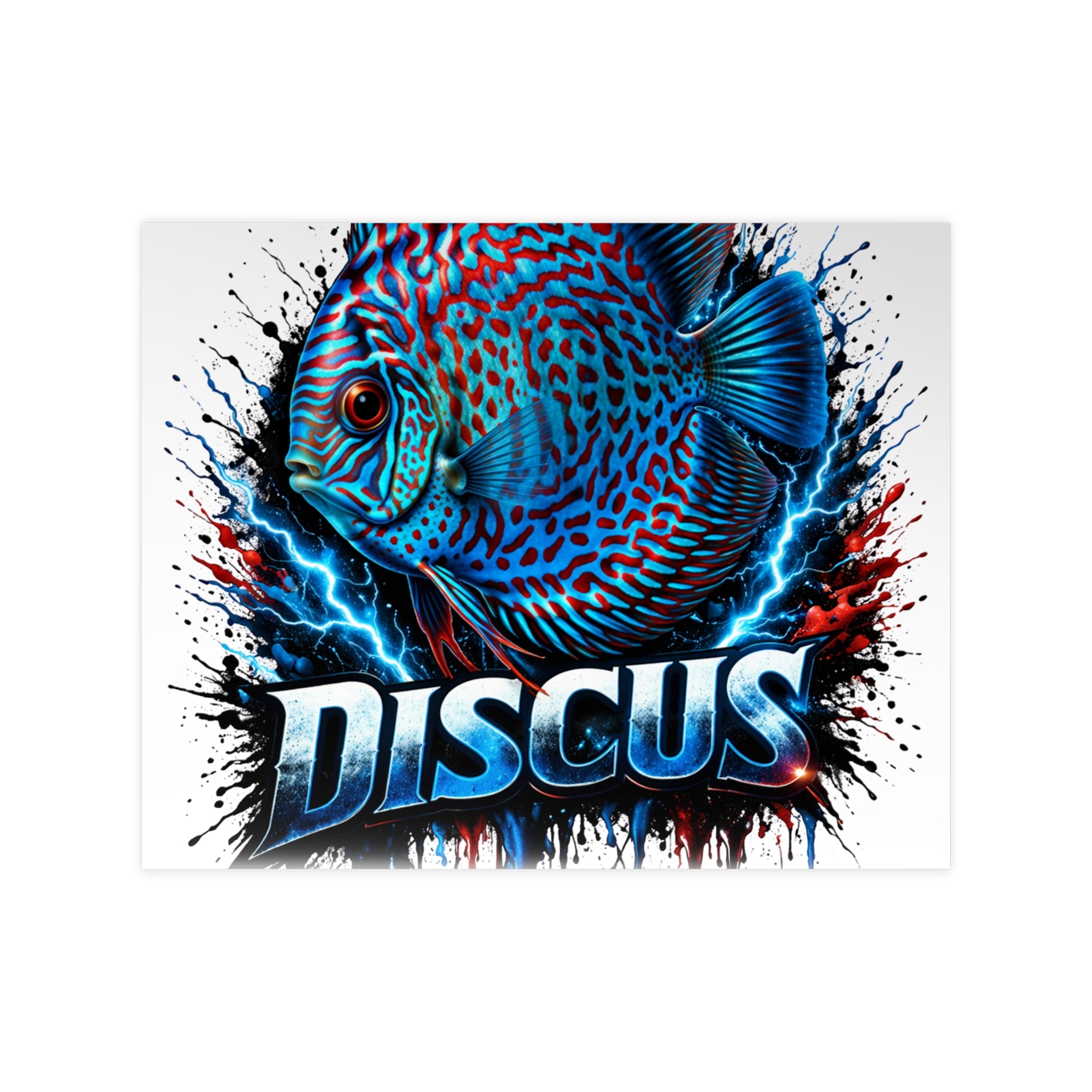 Discus Fish Photopaper Poster – Vibrant Aquarium Wall Art