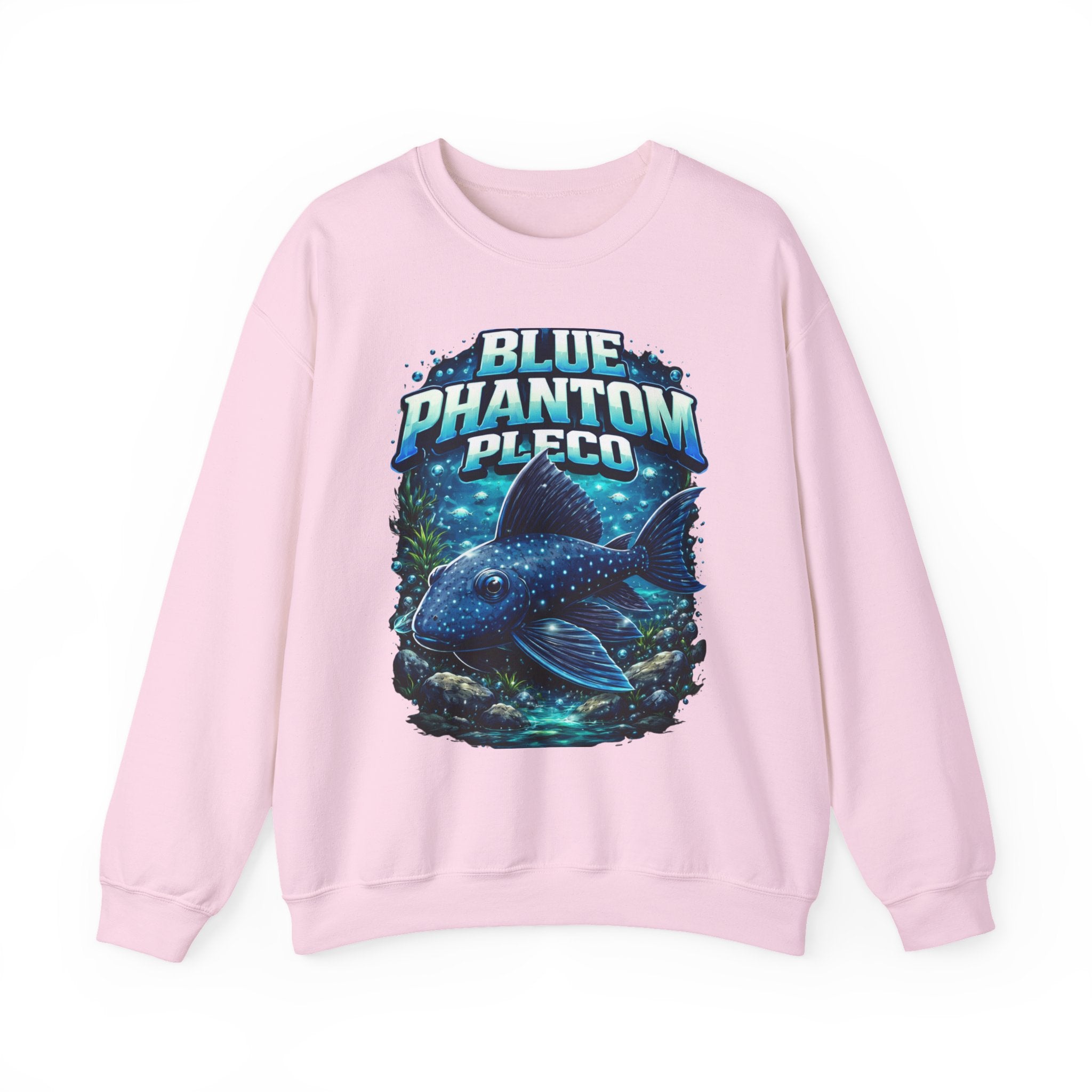 Blue Phantom Pleco Crewneck Sweatshirt – Aquatic Fish Graphic Pullover