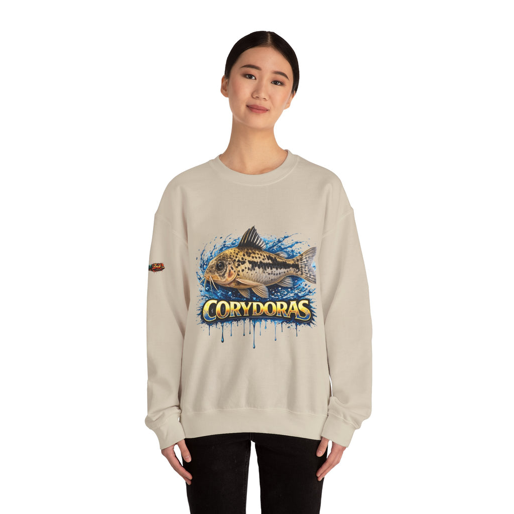 Peppered Corydoras Fish Crewneck Sweatshirt – Aquatic Aquarium Lover Tee