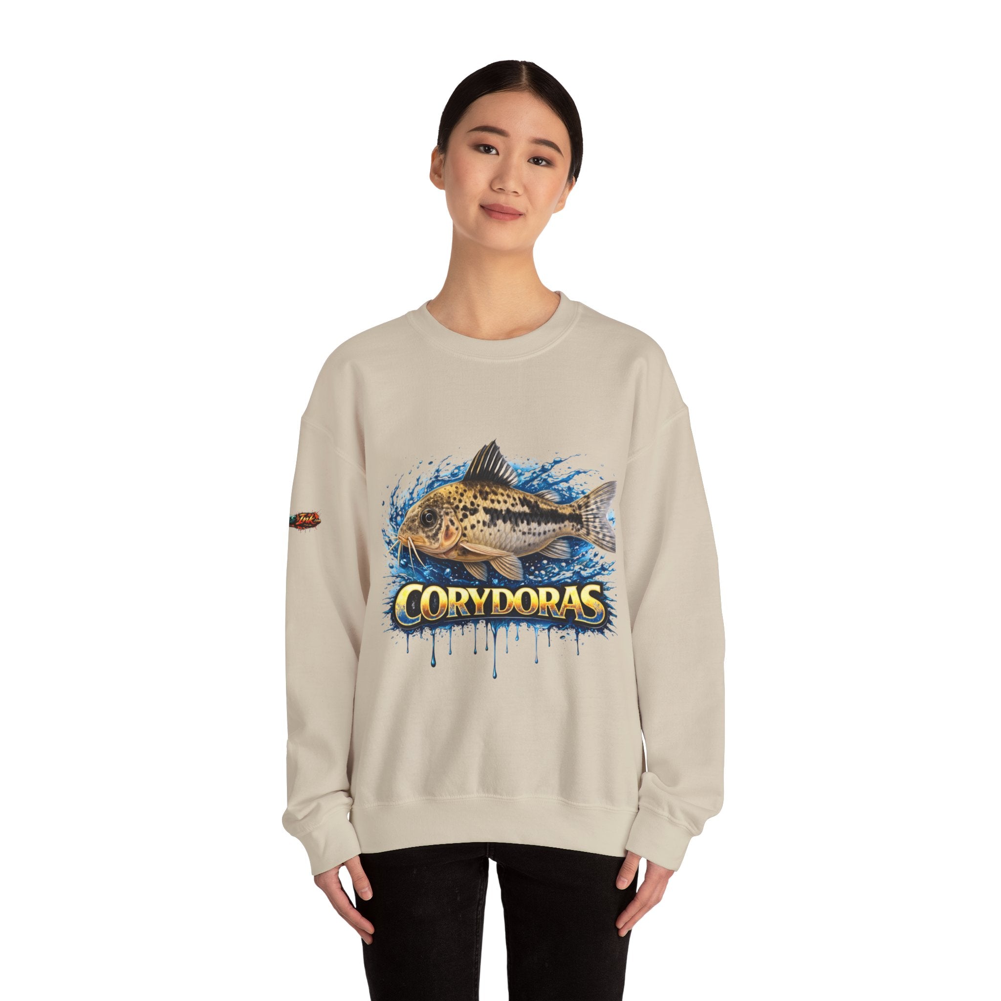 Peppered Corydoras Fish Crewneck Sweatshirt – Aquatic Aquarium Lover Tee