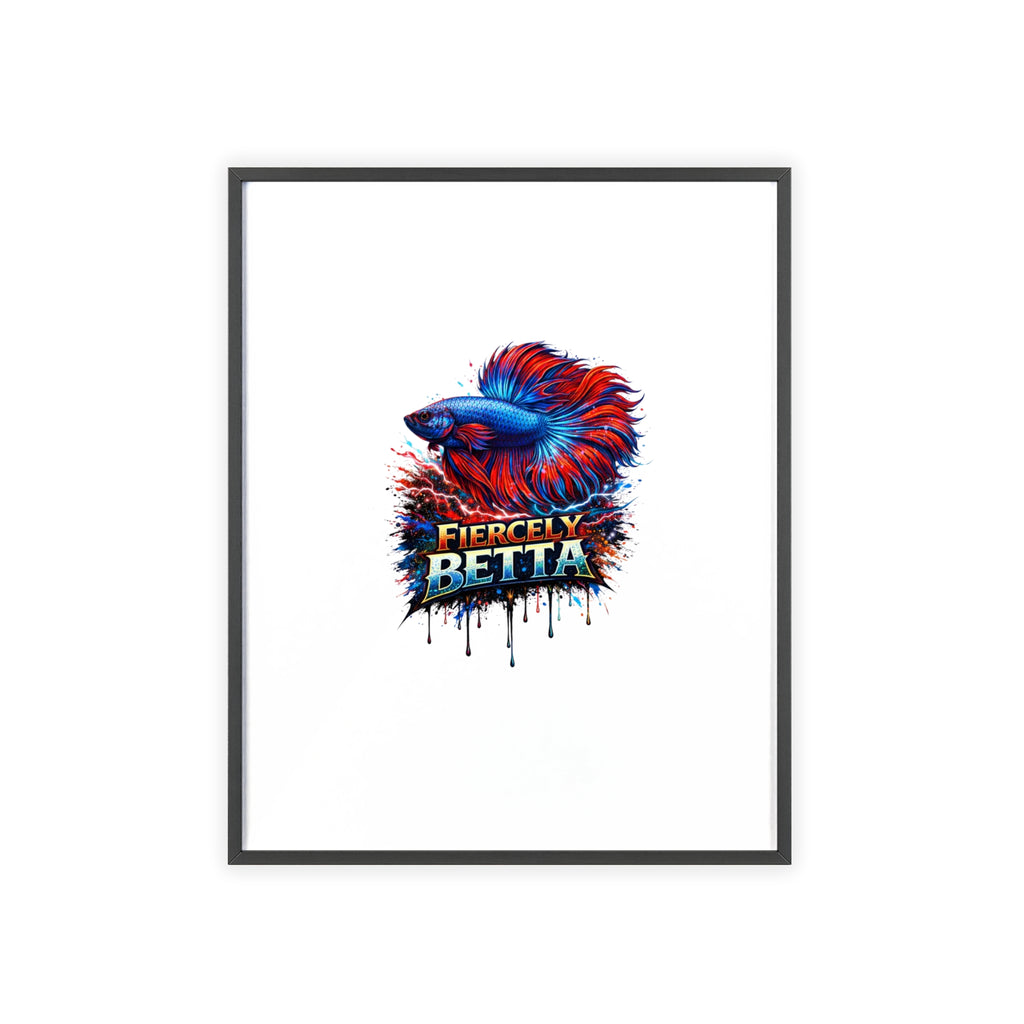 Fiercely Betta Framed Poster — Colorful Betta Fish Wall Art