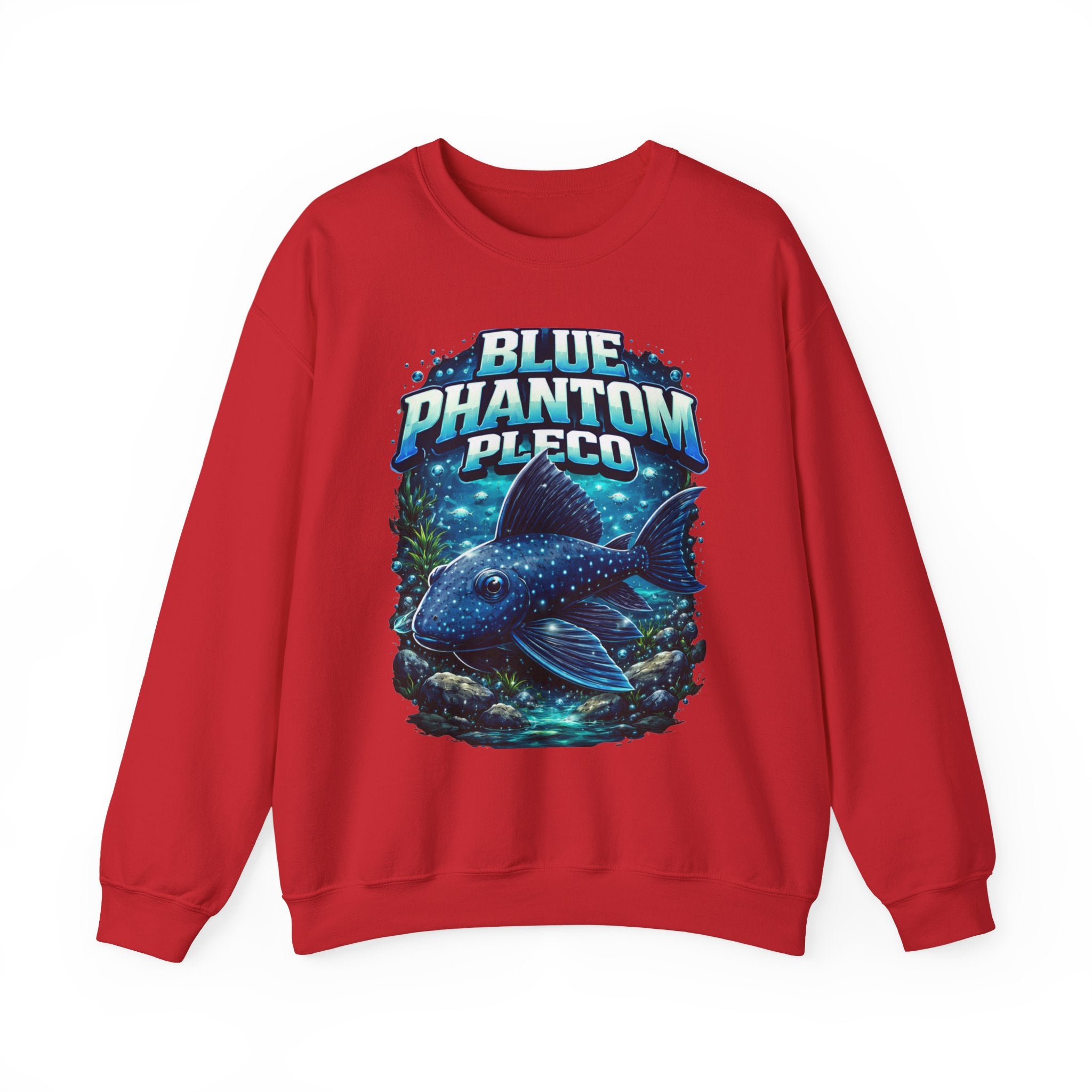 Blue Phantom Pleco Crewneck Sweatshirt – Aquatic Fish Graphic Pullover