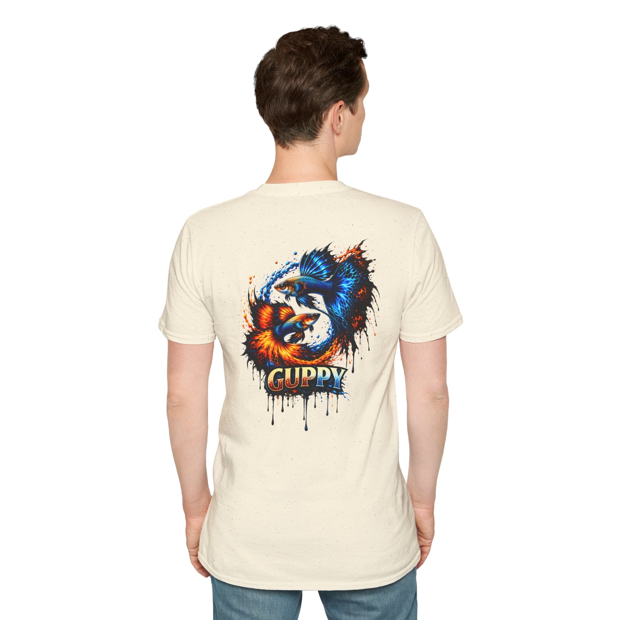 Guppy Fish T-Shirt — Vibrant Watercolor Drip Graphic Tee