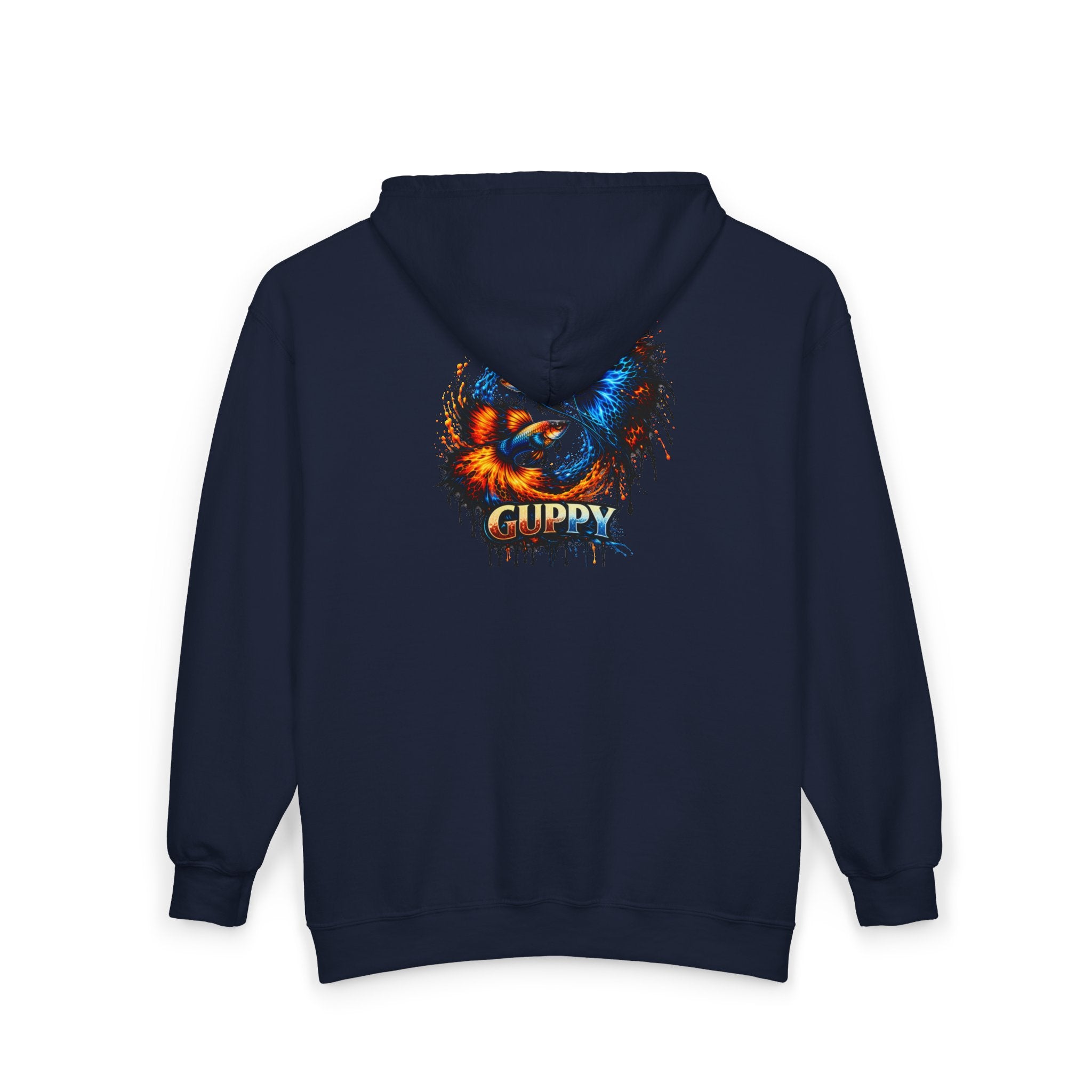 Fire & Ice Guppy – Premium "Neon Flare" Full-Zip Hoodie