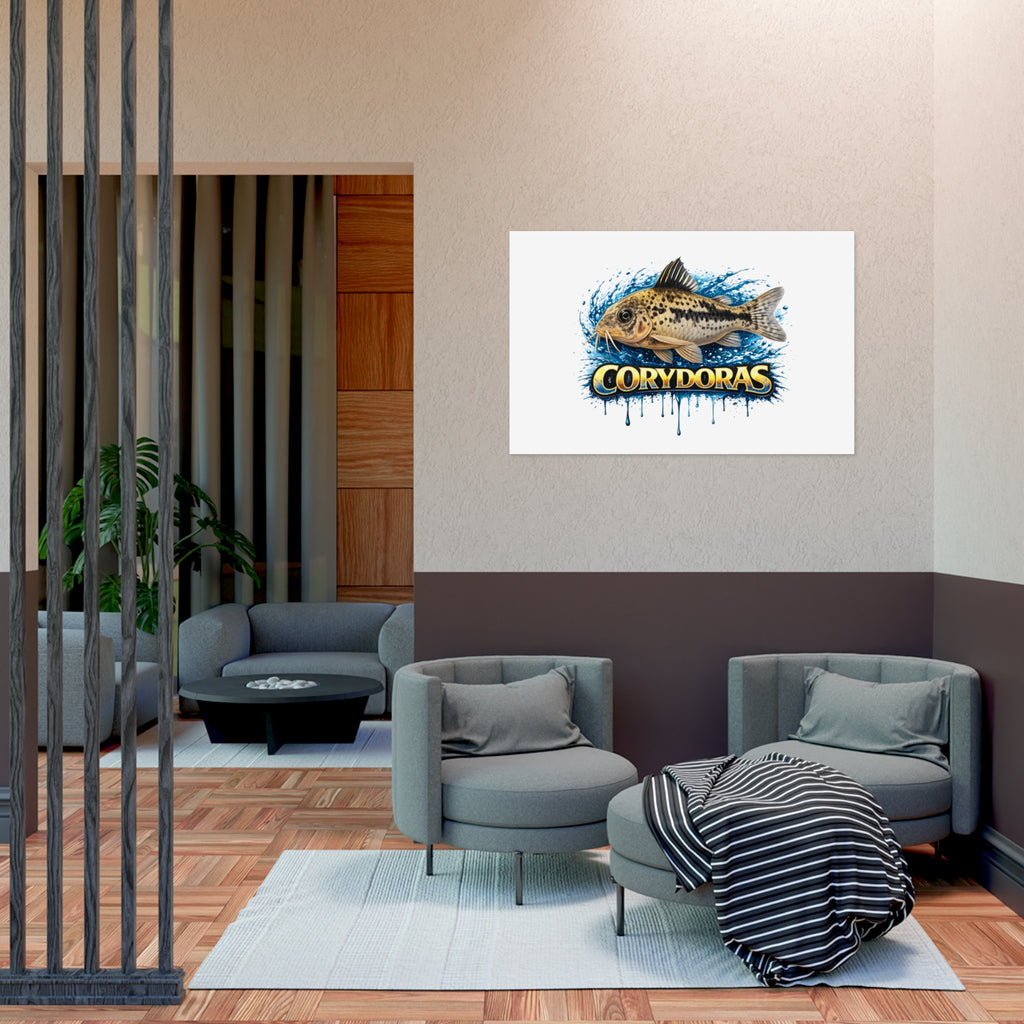 Corydoras Fish Poster — Freshwater Aquarium Art Print