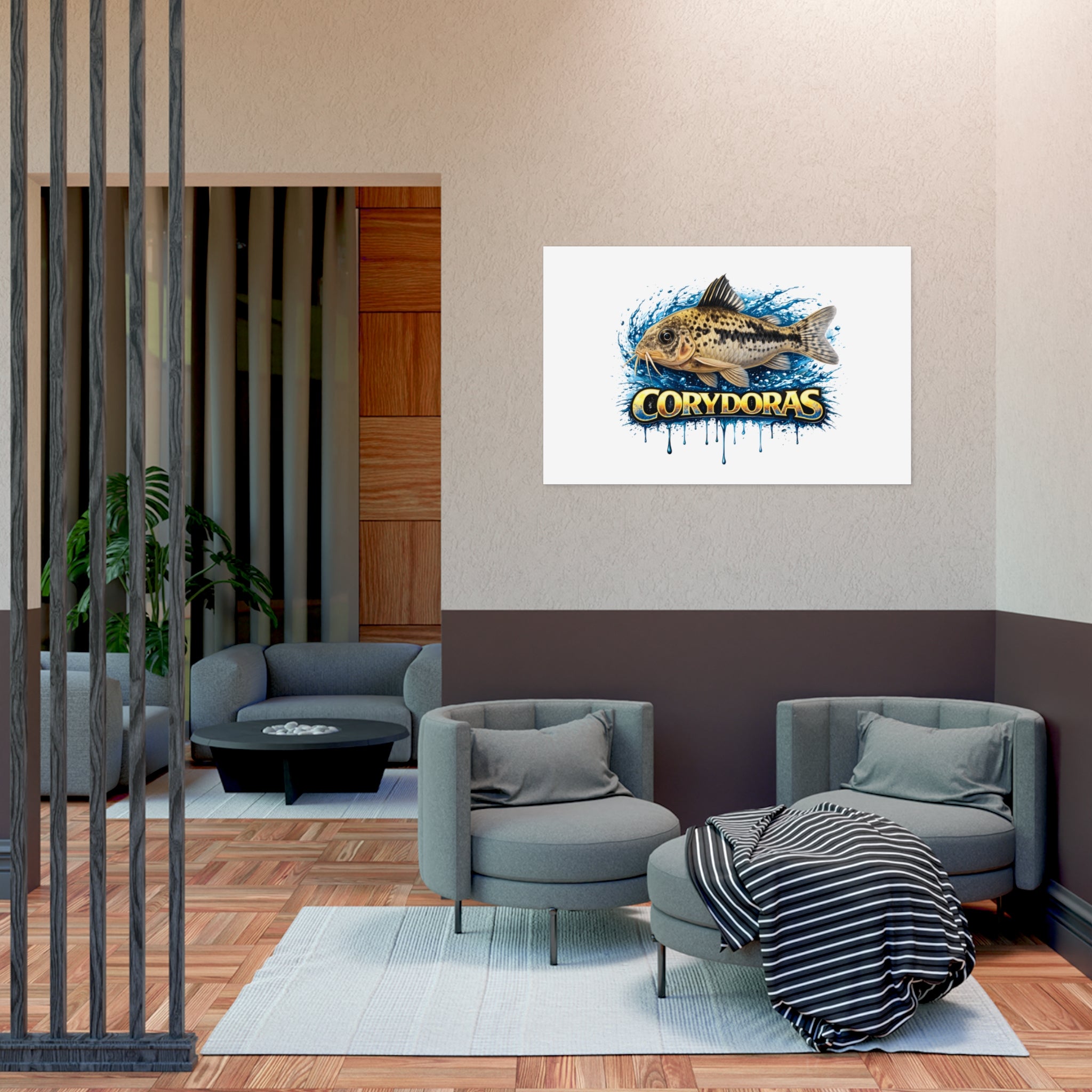Corydoras Fish Poster — Freshwater Aquarium Art Print