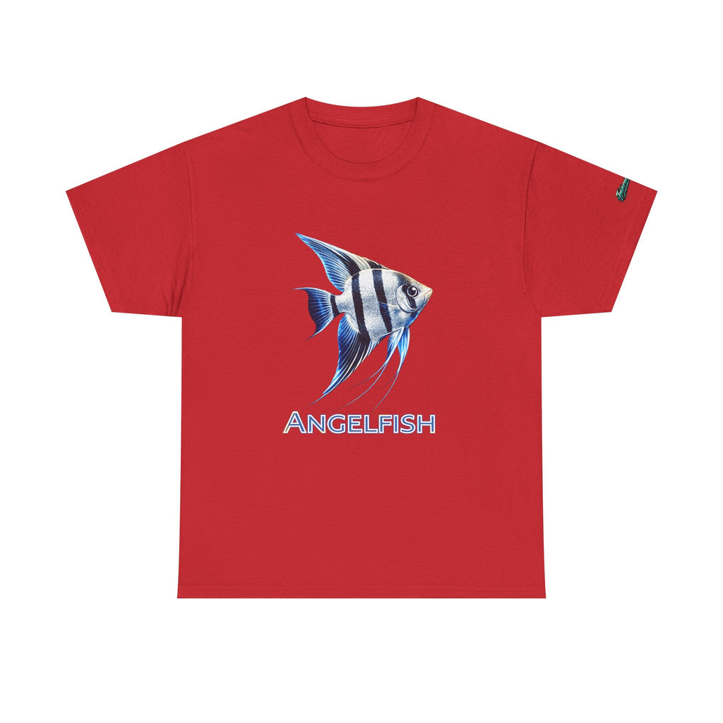 Angelfish Graphic Tee — Blue Tropical Fish Shirt