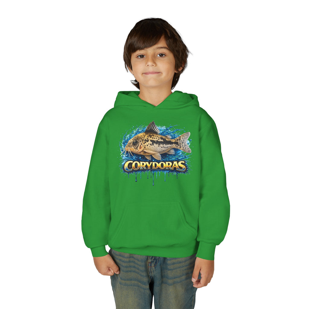 Corydoras Fish Youth Hoodie — Colorful Aquarium Catfish Design
