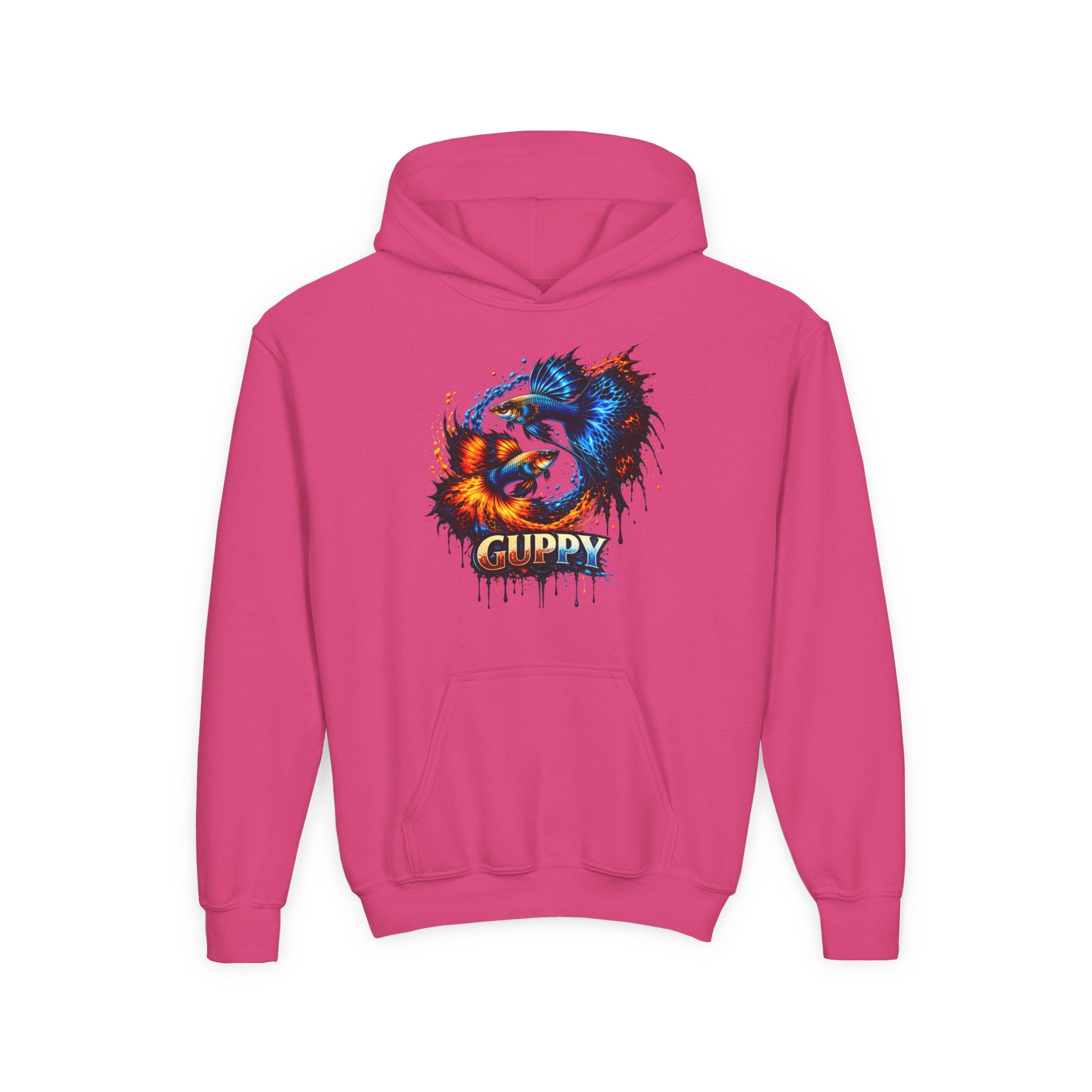 Fire & Ice Guppy – Kids "Neon Flare" Fleece Hoodie