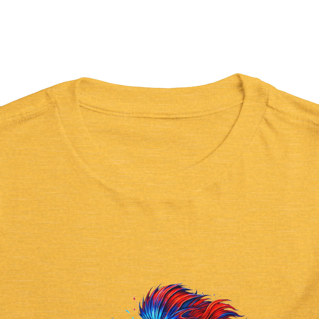 Toddler Tee - 'Fierce Betta' Colorful Betta Fish Graphic Shirt for Kids