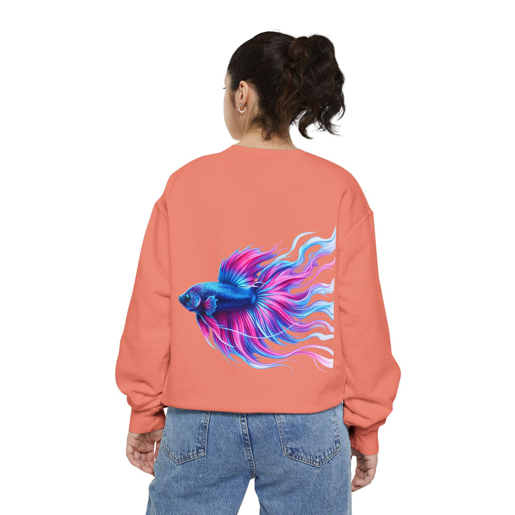 Betta Bliss Sweatshirt — Colorful Betta Fish Graphic Crewneck