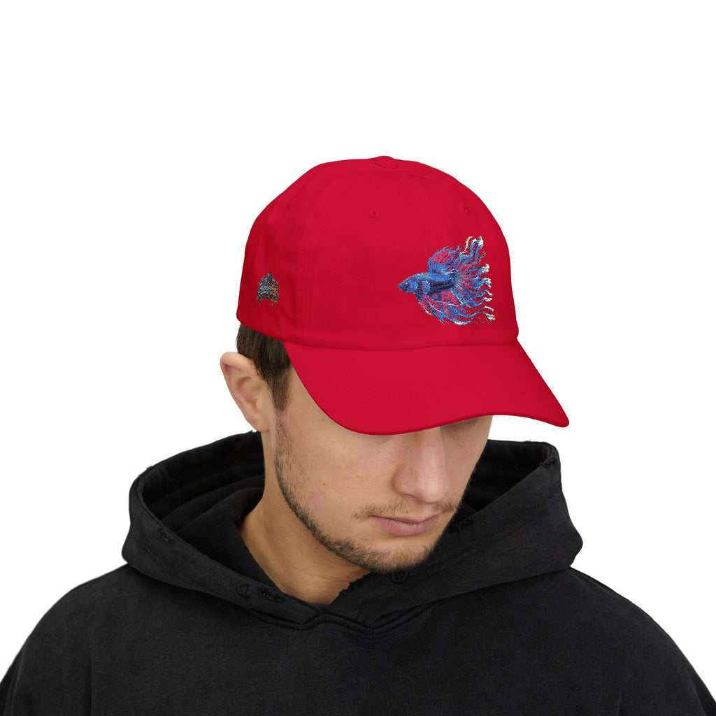 Betta Fish Dad Cap – Embroidered Color Splash Fish Baseball Hat