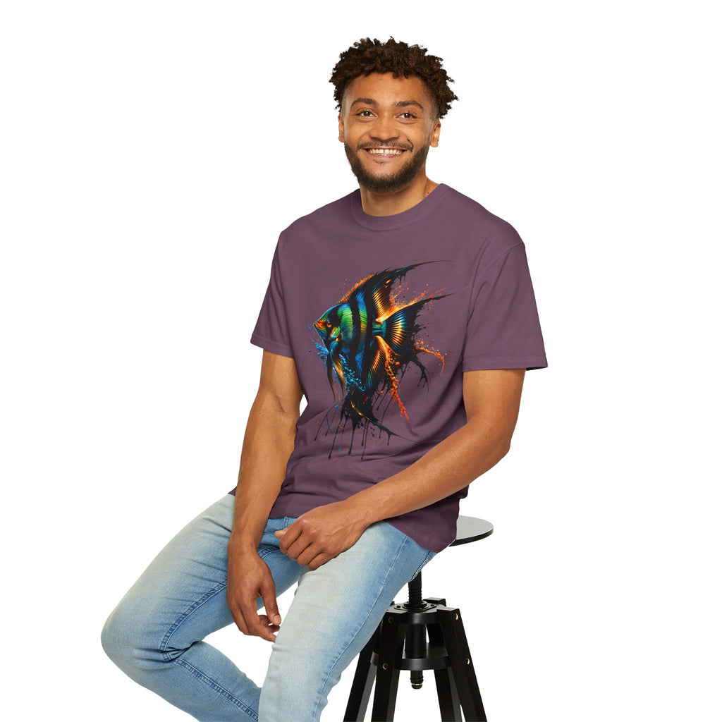 Vibrant Drip Angelfish Graphic Tee