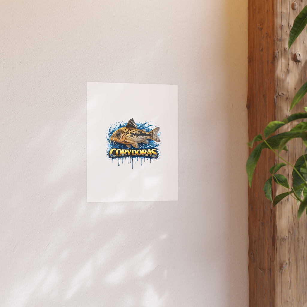Corydoras Fish Poster — Decorative Aquarium Art Print (Satin/Matte)