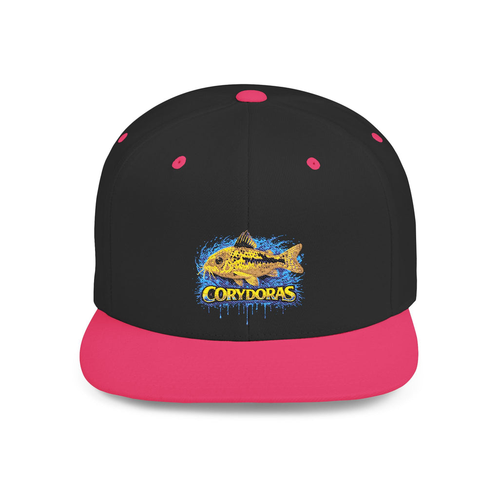 Corydoras Catfish Splash Flat Bill Snapback Hat