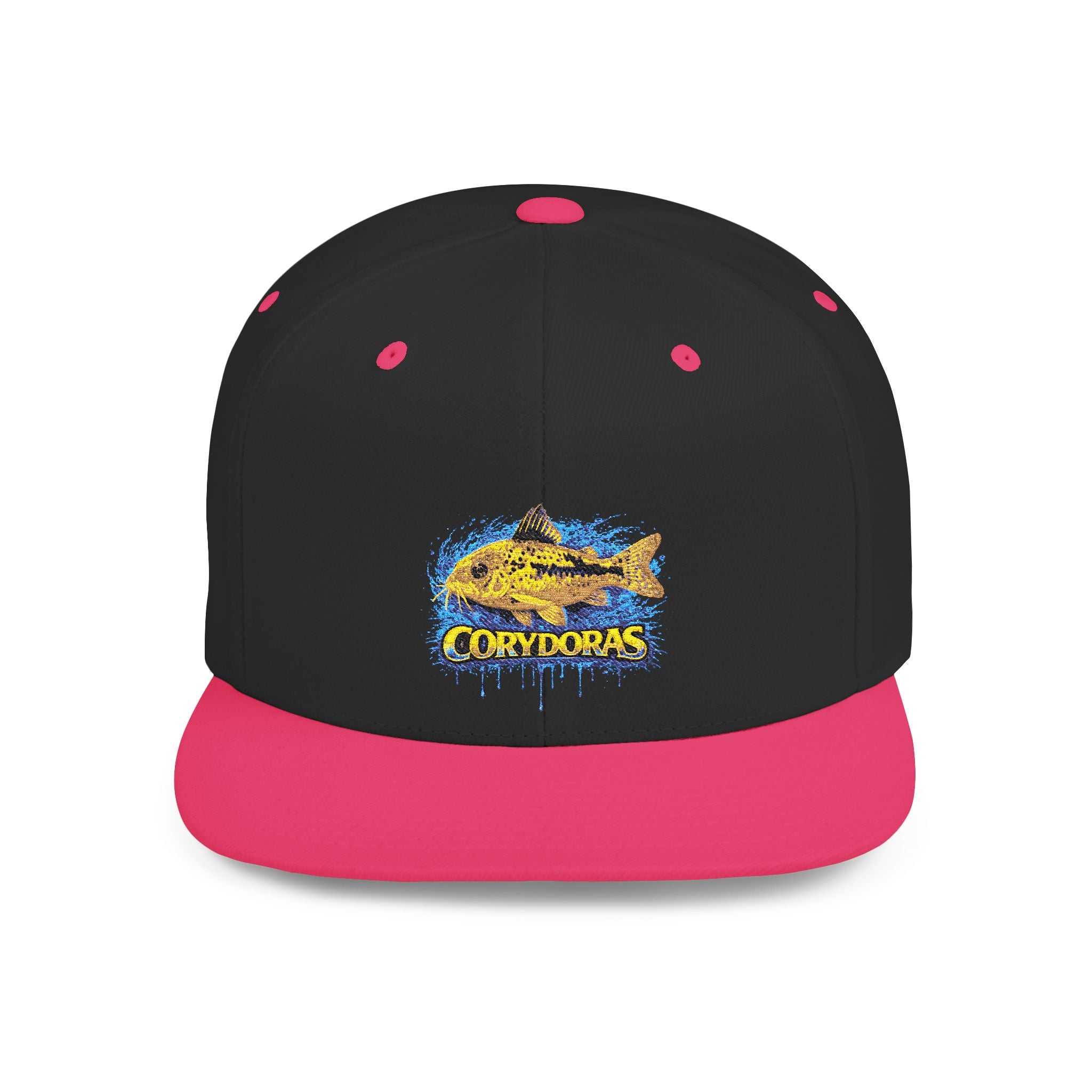 Corydoras Catfish Splash Flat Bill Snapback Hat