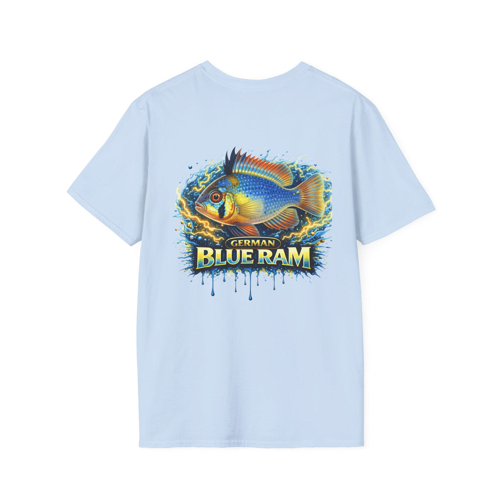 German Blue Ram Fish T-Shirt — Colorful Aquarium Cichlid Tee