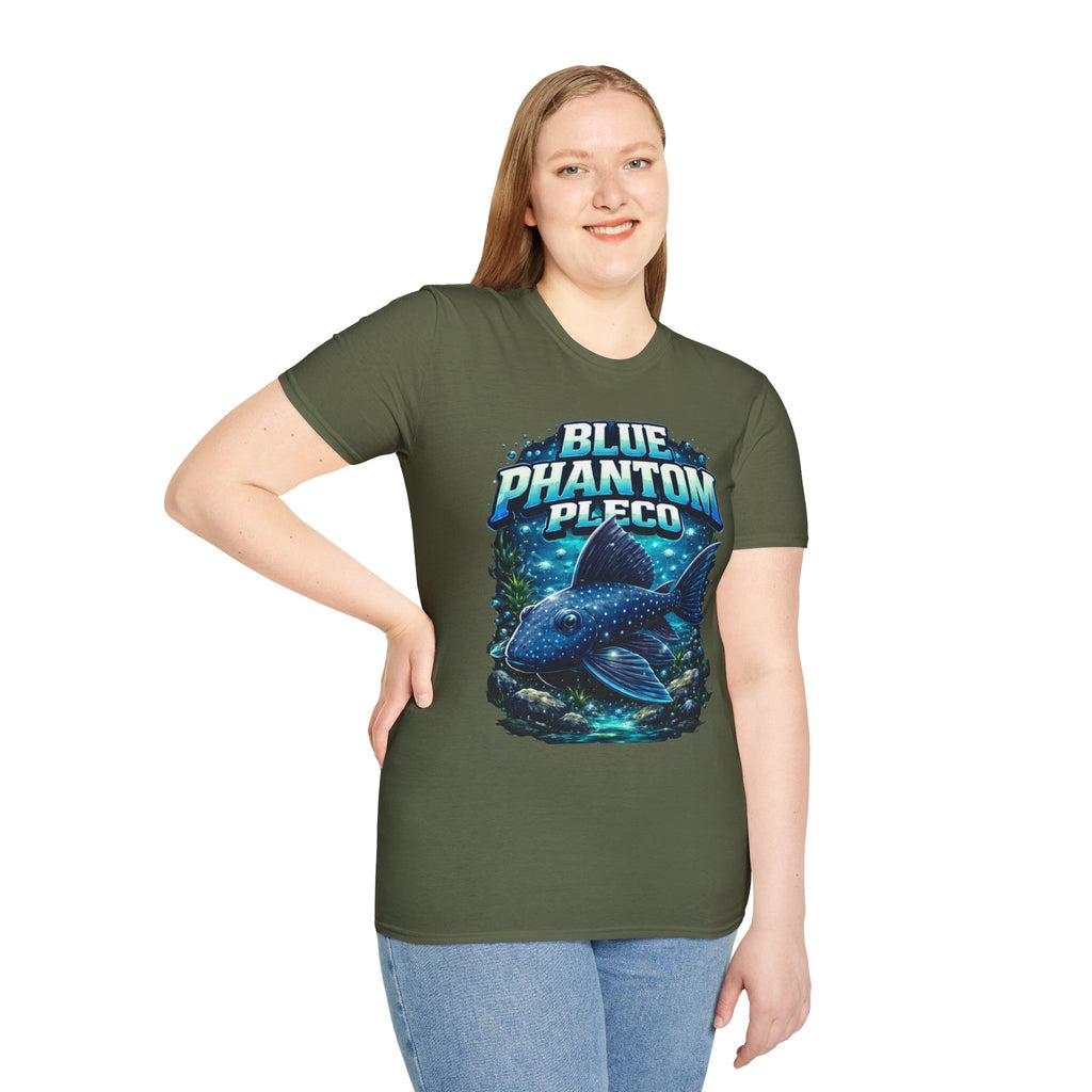 Blue Phantom Pleco T-Shirt — Graphic Aquarium Fish Tee