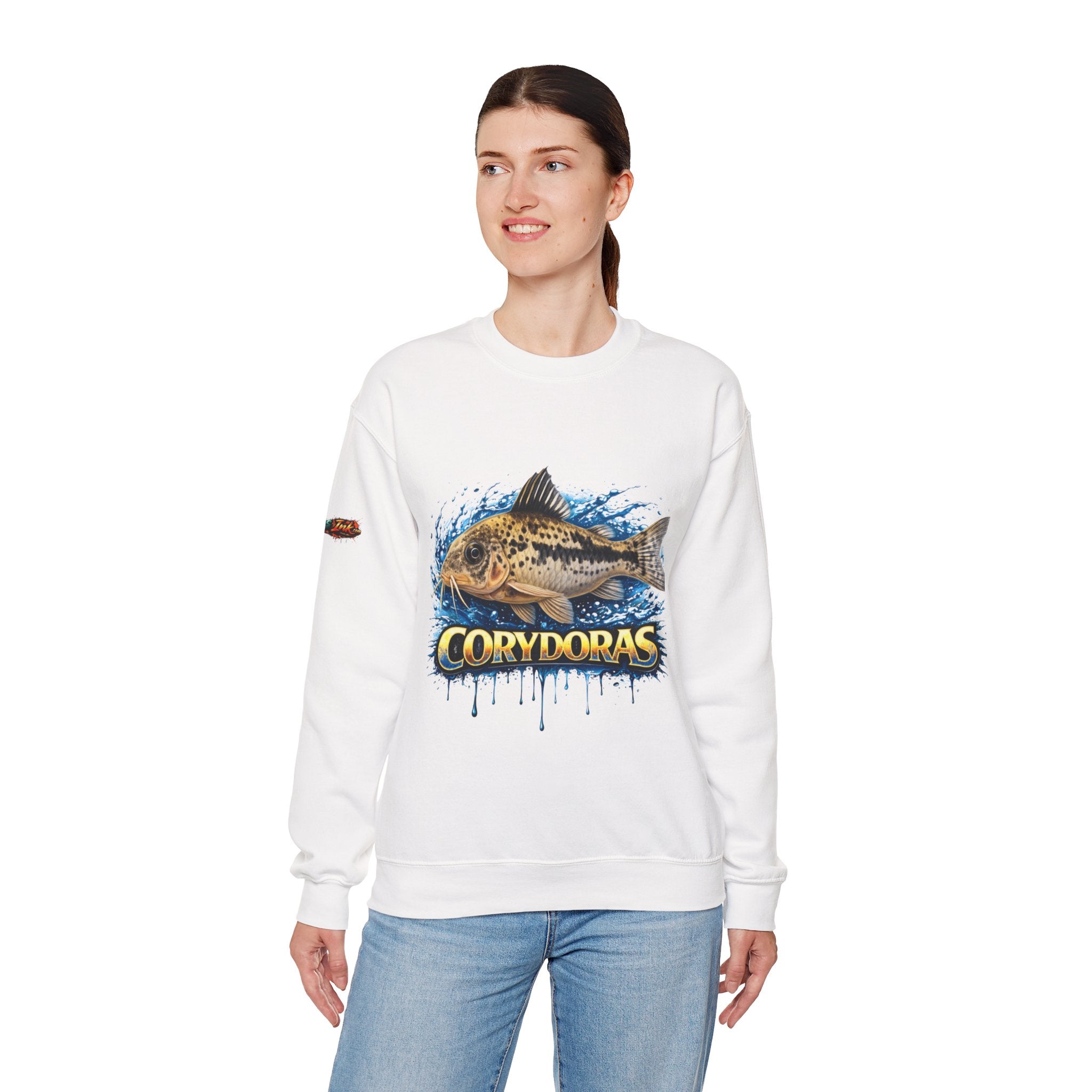Peppered Corydoras Fish Crewneck Sweatshirt – Aquatic Aquarium Lover Tee