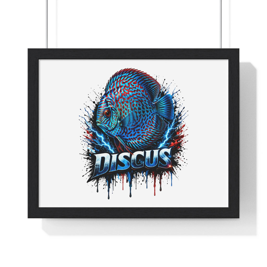 Discus Fish Framed Poster — Colorful Aquarium Artwork