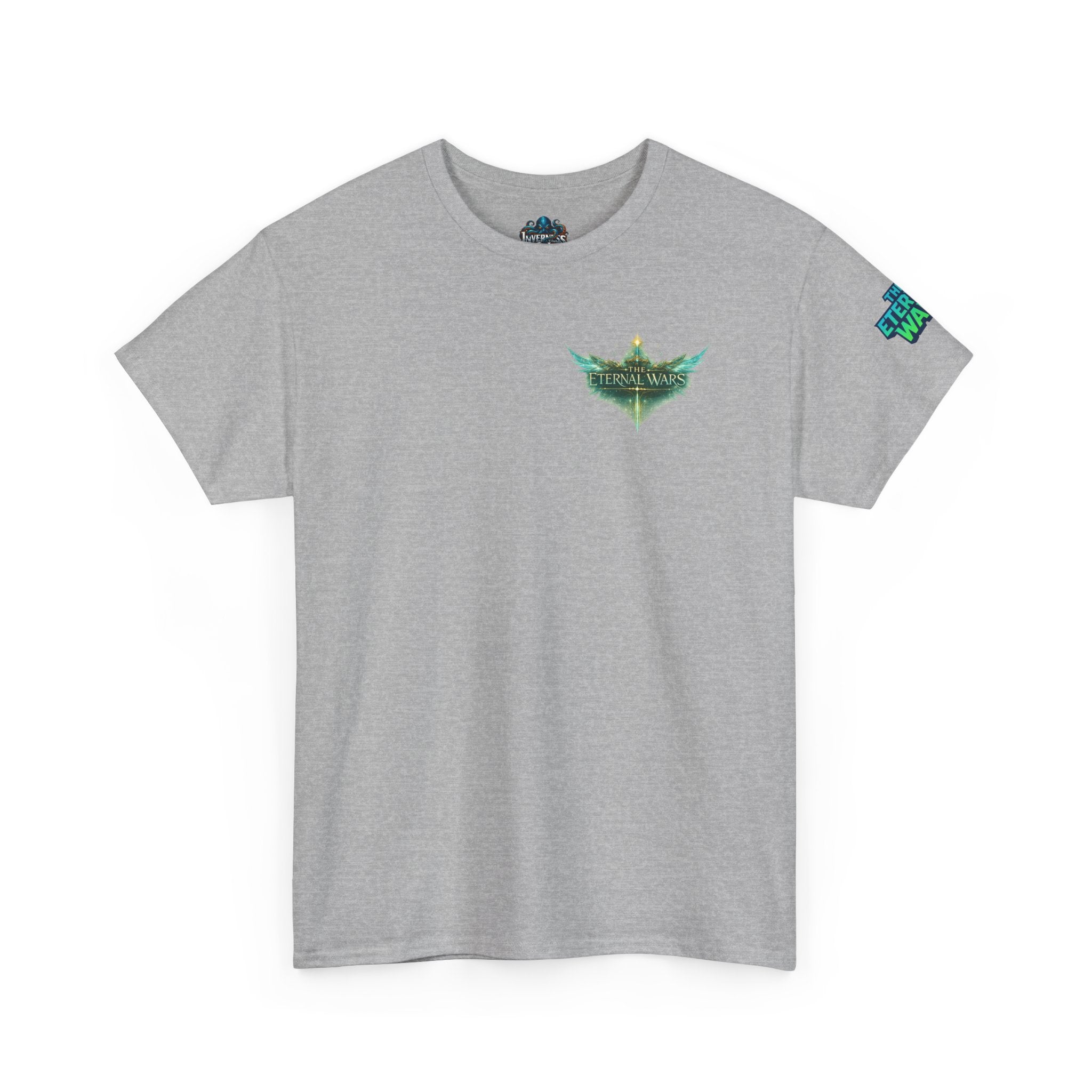 T-Shirt — Nature Warrior Graphic Tee with Man and Dog Illustration