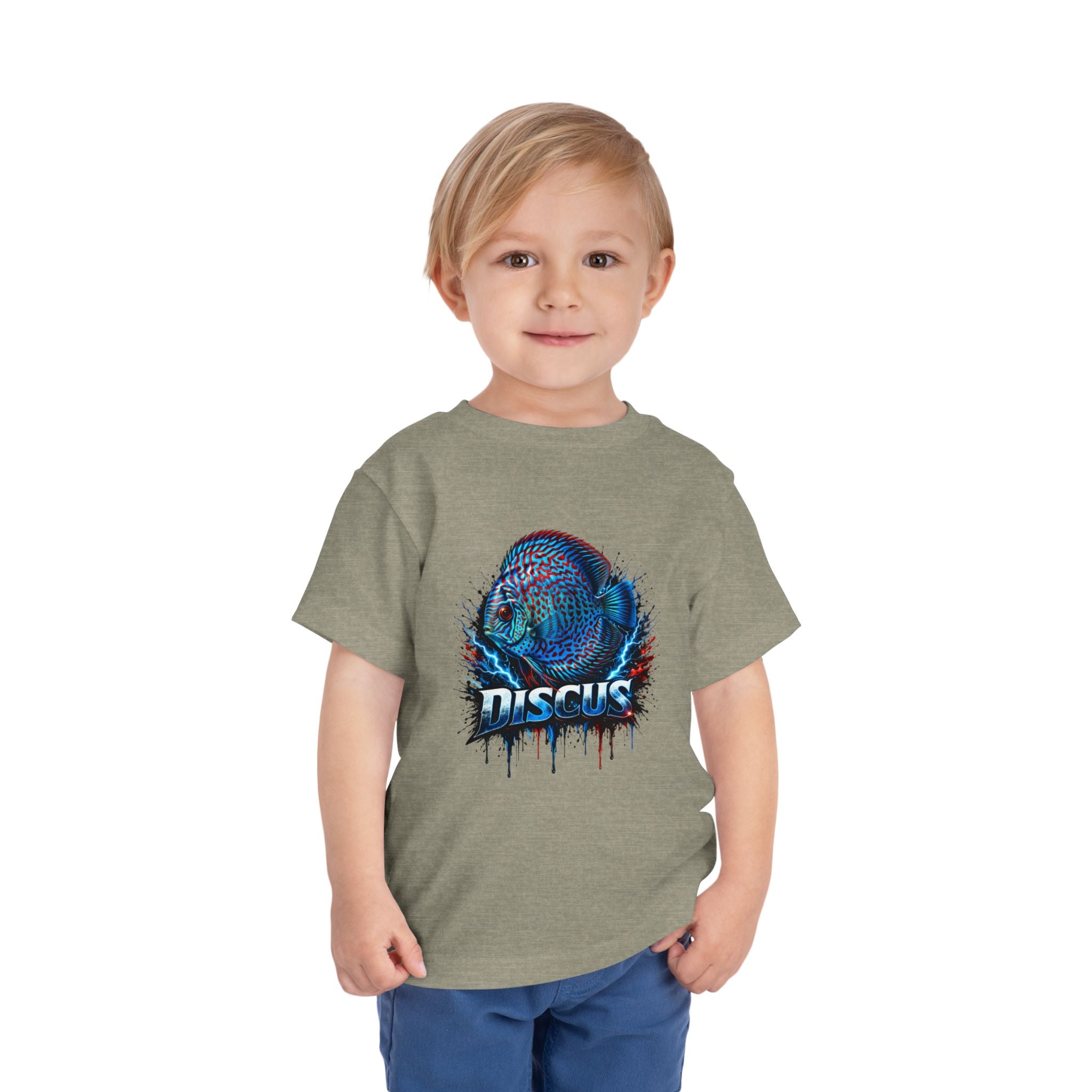 Toddler Tee - Colorful Discus Fish Graphic "Discus"