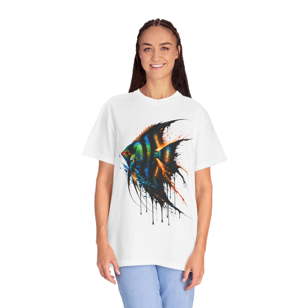 Vibrant Drip Angelfish Graphic Tee